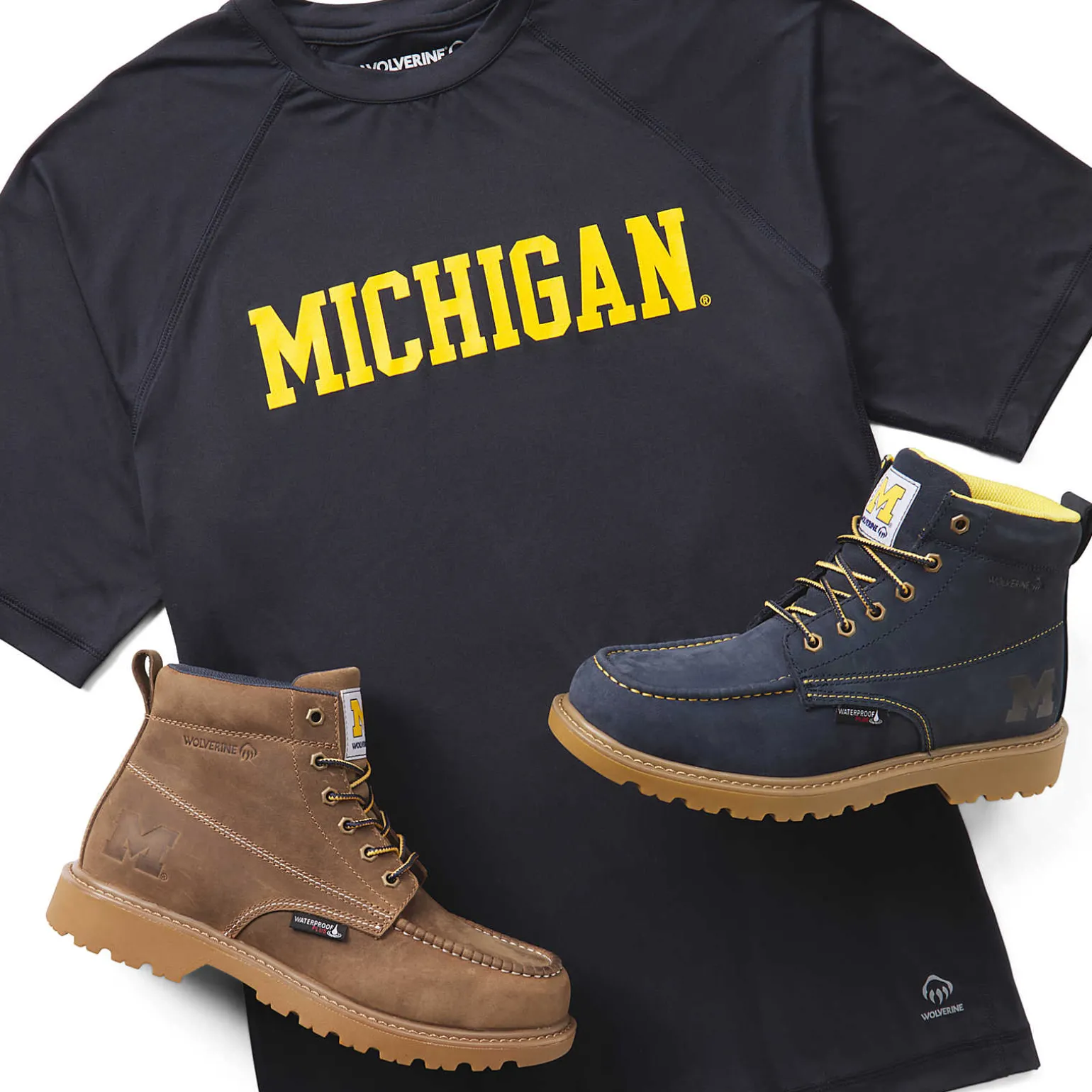 Wolverine X Valiant University Of Michigan Sun-Stop Eco Short Sleeve Tee
